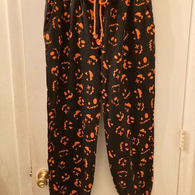 PUMPKINS & POTIONS Women's Black Soft Leggings Size Large Pumpkins Jet Black NWT